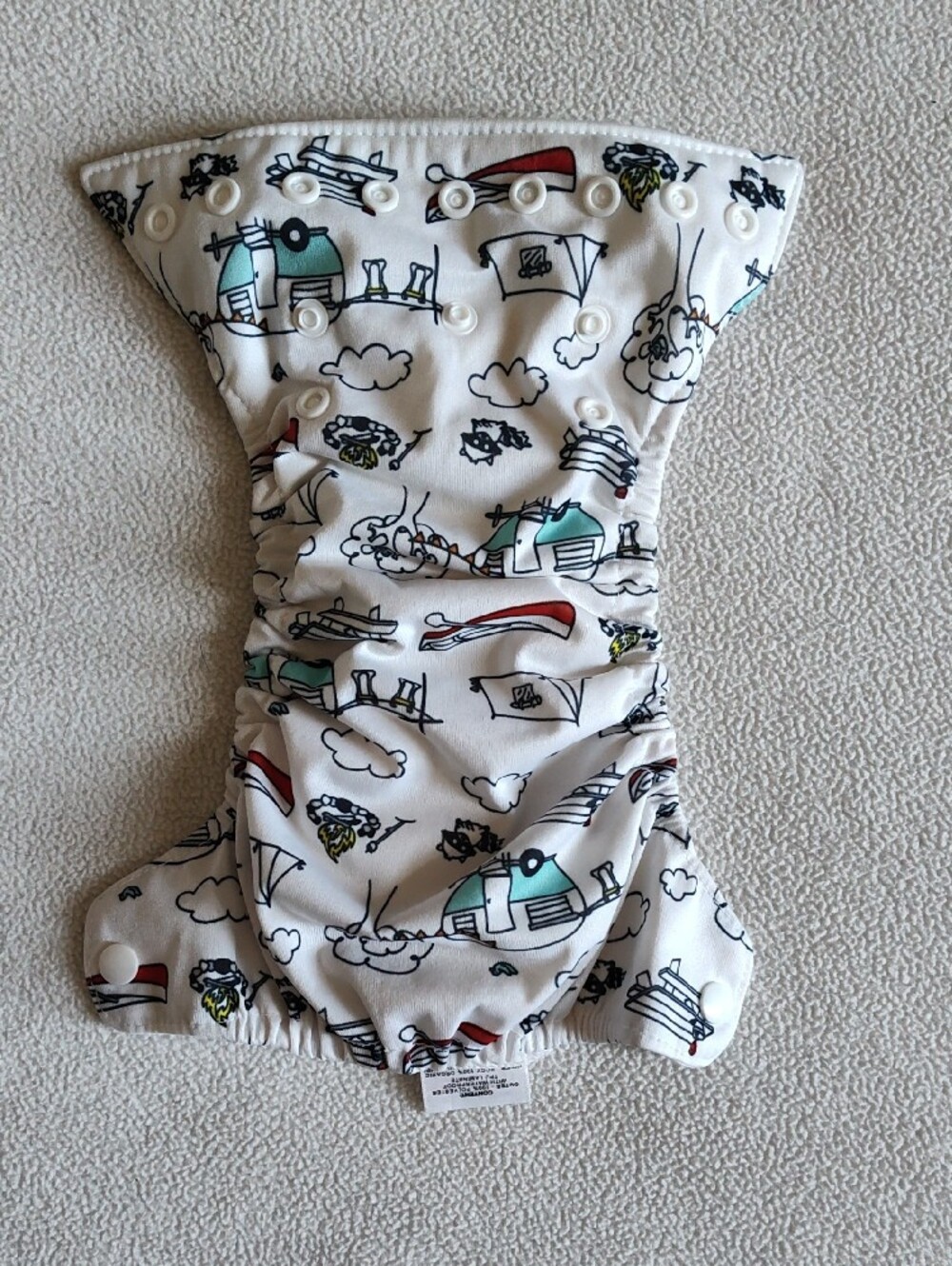 Thirsties White Newborn Cloth Diaper - Picture 7 of 7